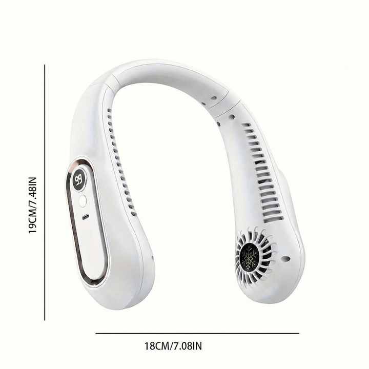 Ventilador USB Portátil para Cuello con Enfriamiento Flexible de 360° para Uso Exterior