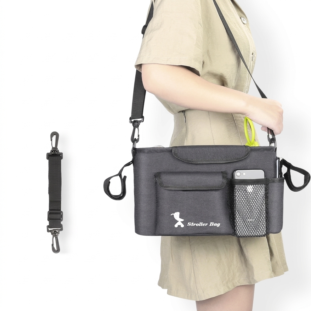 Bolsa de Almacenamiento Multi-Bolsillo para Carro de Bebé