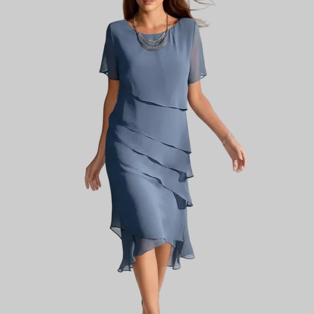 Vestido Midi Chiffon Lujoso para Mujeres
