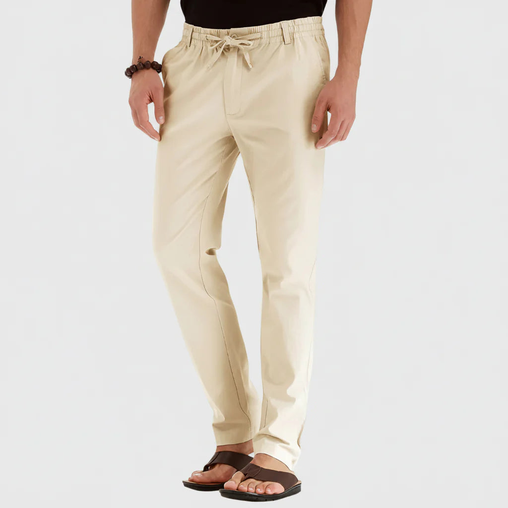 Pantalones Casuales de Verano con Cintura Elástica para Hombres