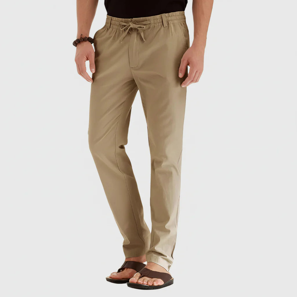 Pantalones Casuales de Verano con Cintura Elástica para Hombres