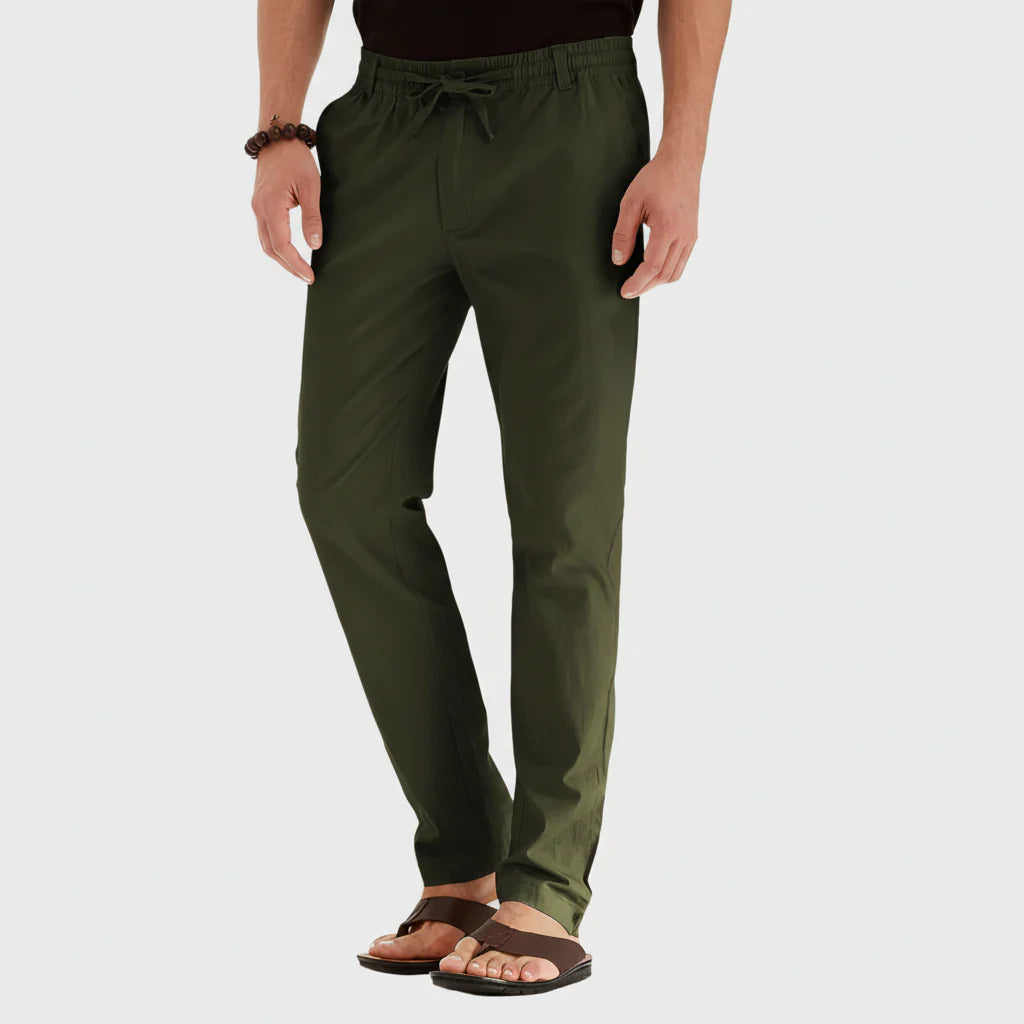 Pantalones Casuales de Verano con Cintura Elástica para Hombres