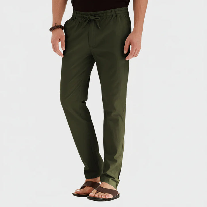 Pantalones Casuales de Verano con Cintura Elástica para Hombres