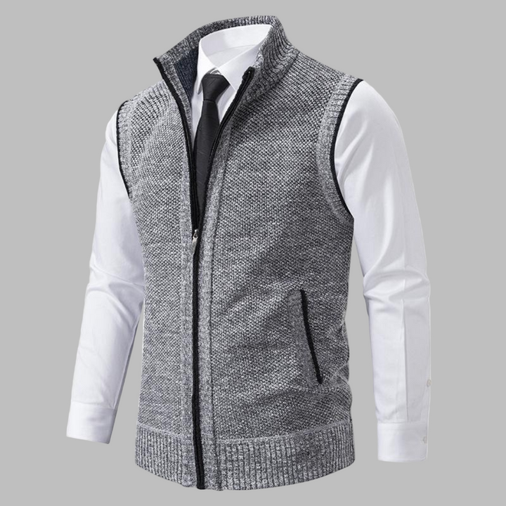 Chaleco de Punto Clásico con Cremallera para Hombres