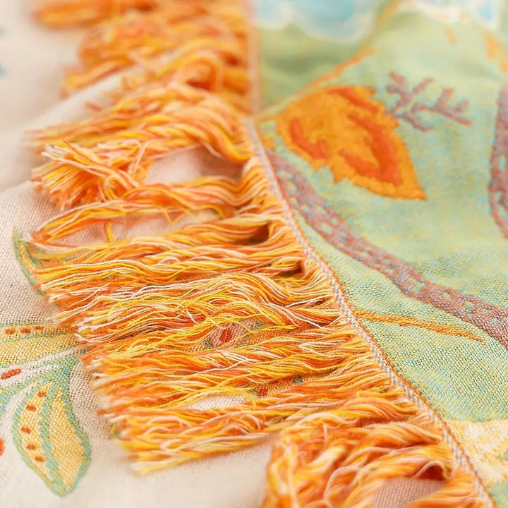 Manta Floral Acogedora Boho