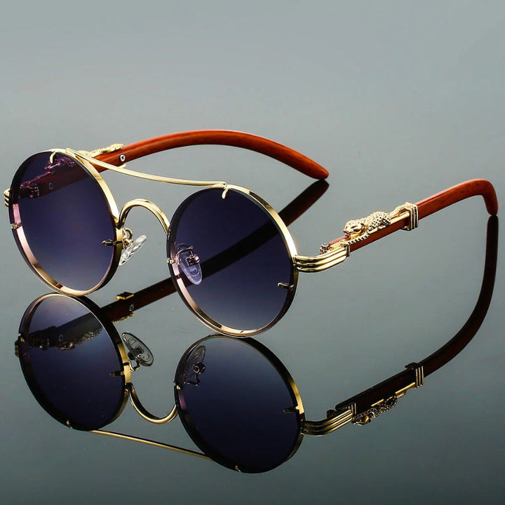 Gafas de Sol Vintage de Puente Doble con Estilo Retro y Protección Moderna