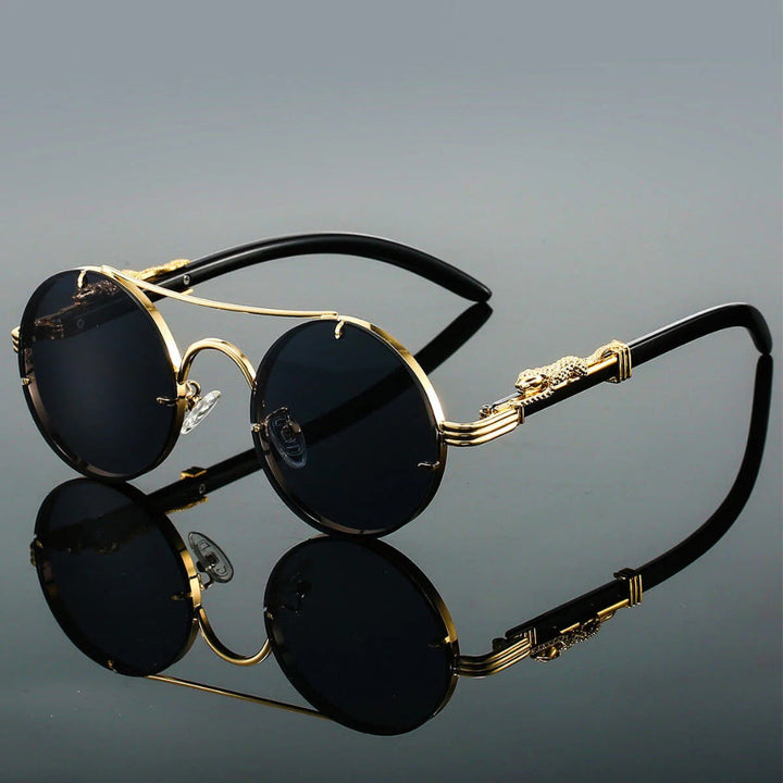 Gafas de Sol Vintage de Puente Doble con Estilo Retro y Protección Moderna