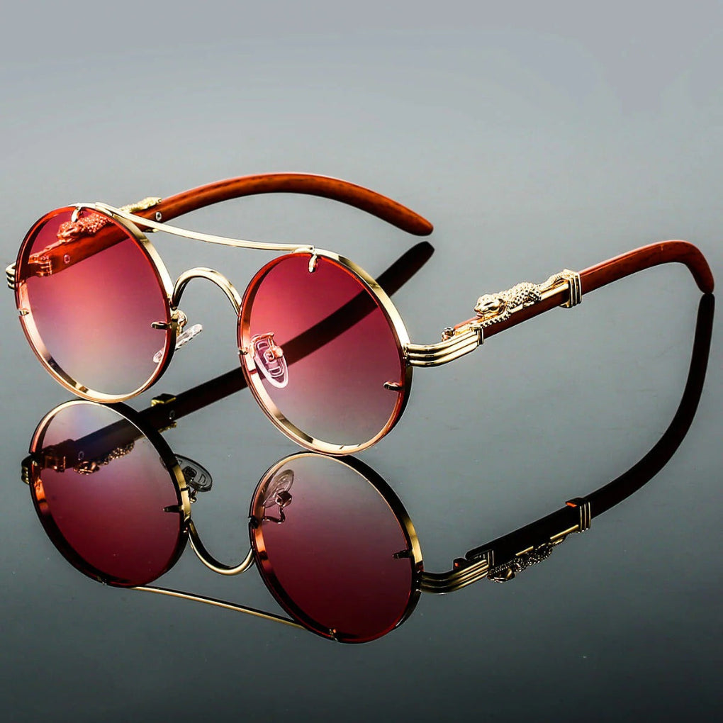 Gafas de Sol Vintage de Puente Doble con Estilo Retro y Protección Moderna