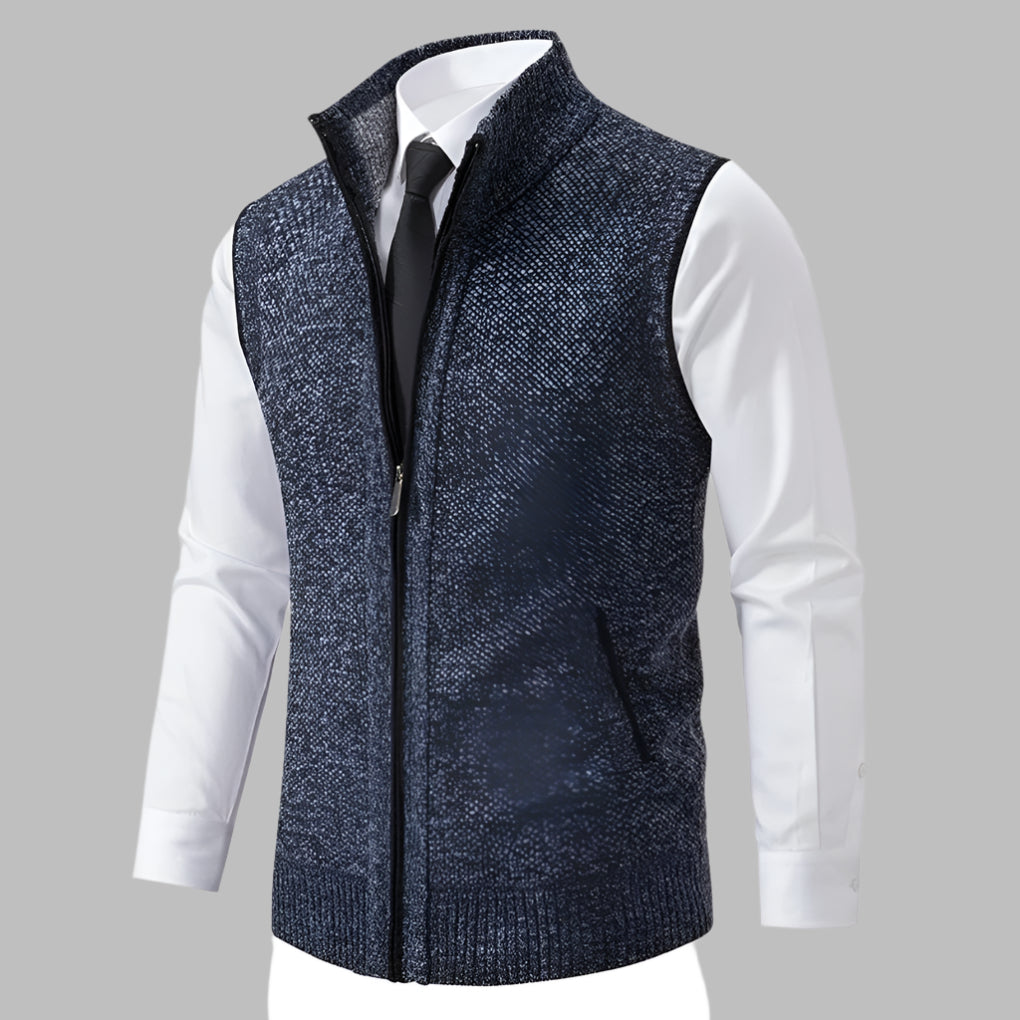 Chaleco de Punto con Cremallera Completa para Hombres