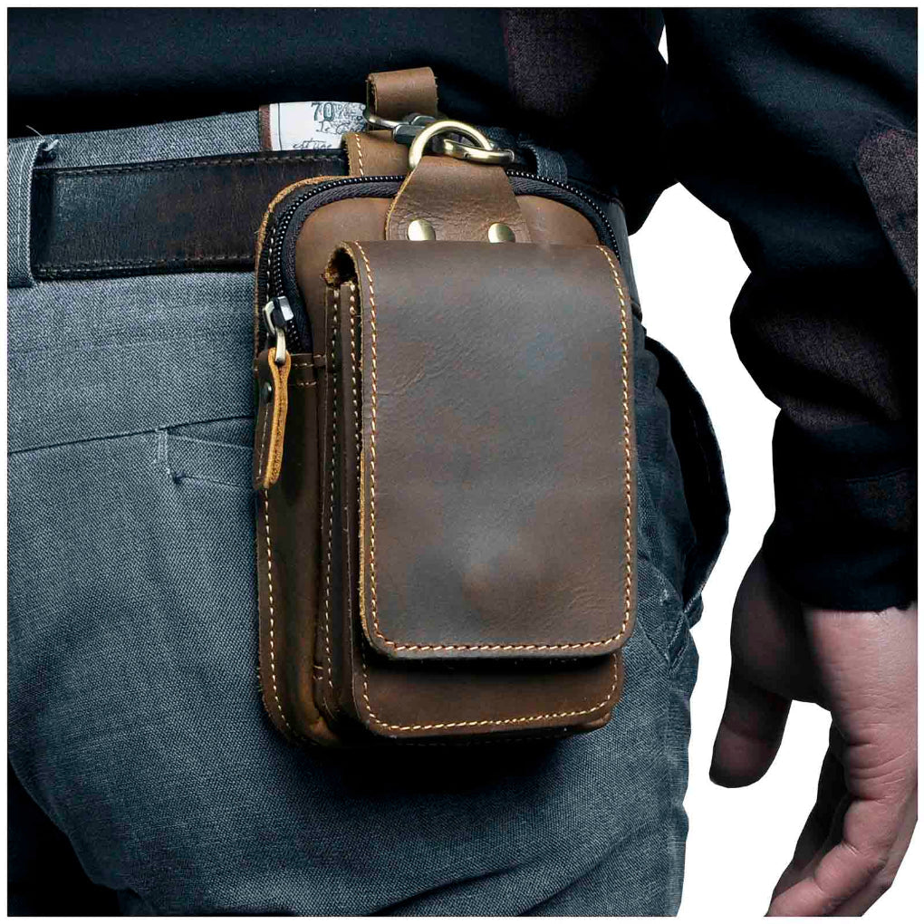 Bolso de Cadera de Cuero para Hombres