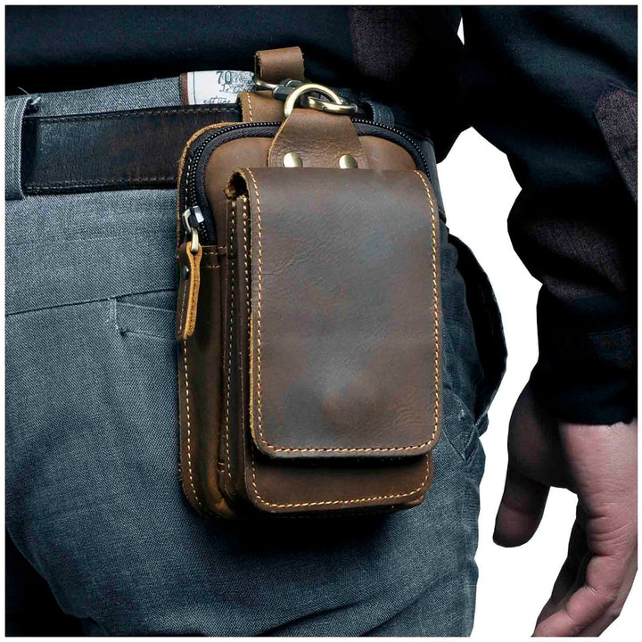 Bolso de Cadera de Cuero para Hombres