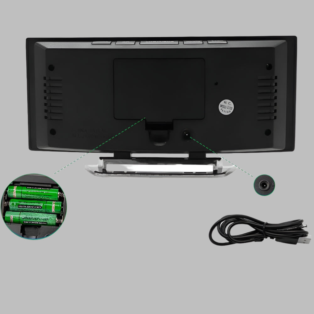 Reloj Despertador LED Curvado