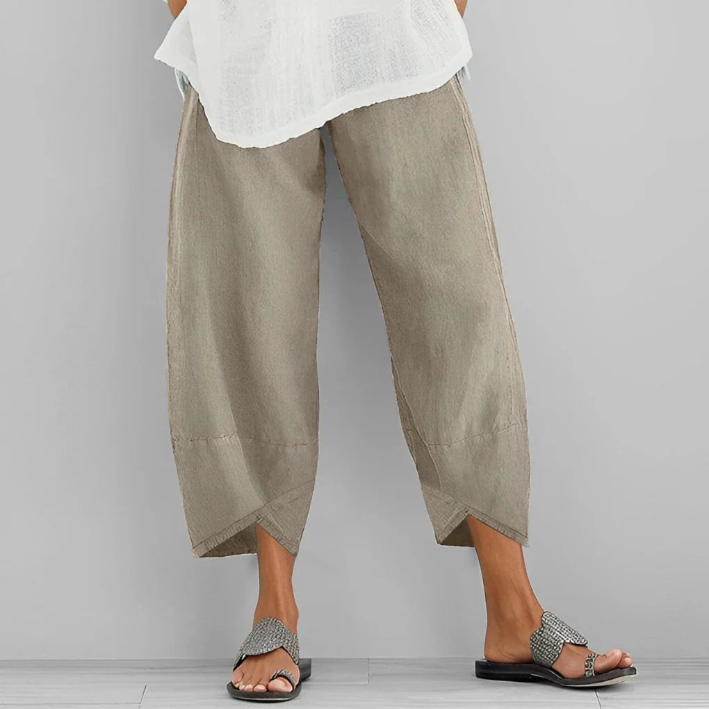 Pantalones Satinados Elegantes de Pierna Ancha
