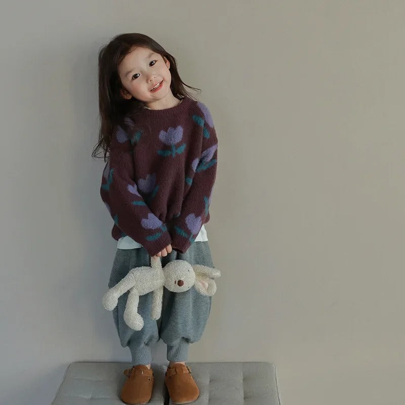Evdokia  – Jersey con flores para niños