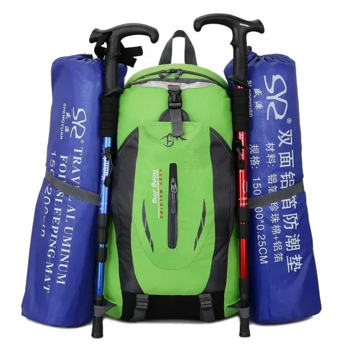 Mochila impermeable de viaje para actividades al aire libre con múltiples compartimentos