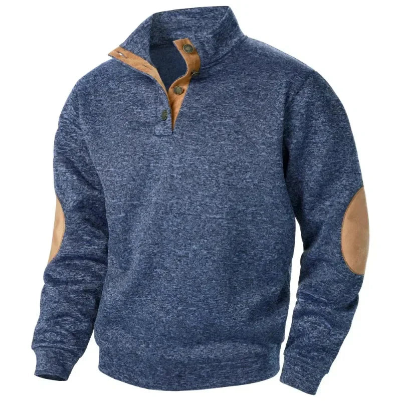 Sudadera de cuello en V para hombre, ideal para actividades al aire libre y estilo informal