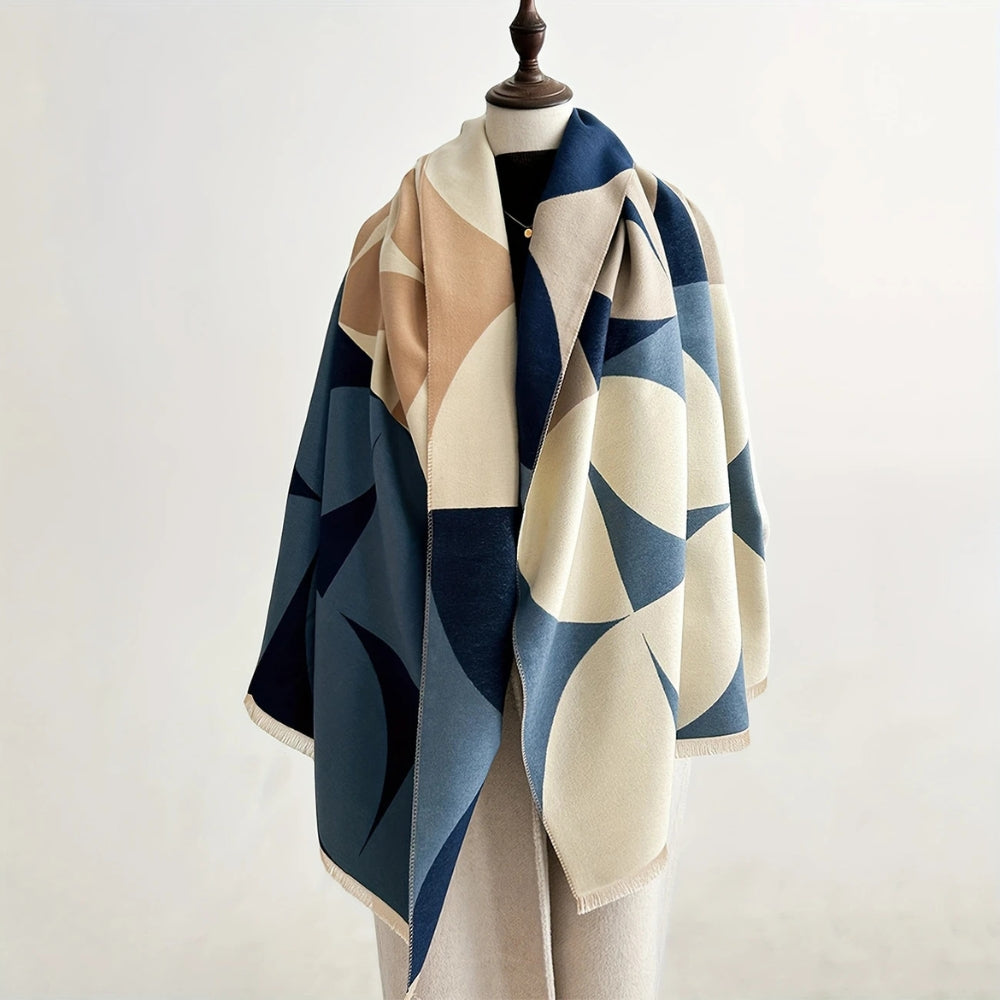 Bufanda Poncho Reversible