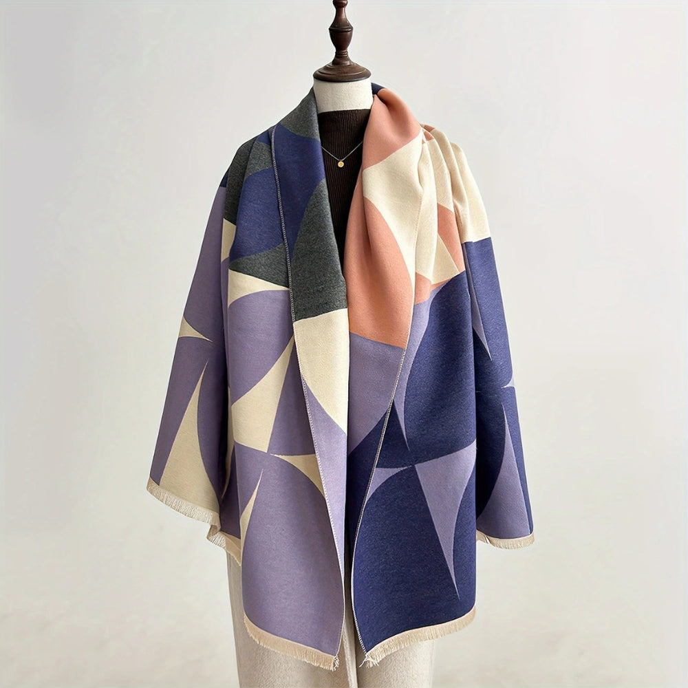 Bufanda Poncho Reversible