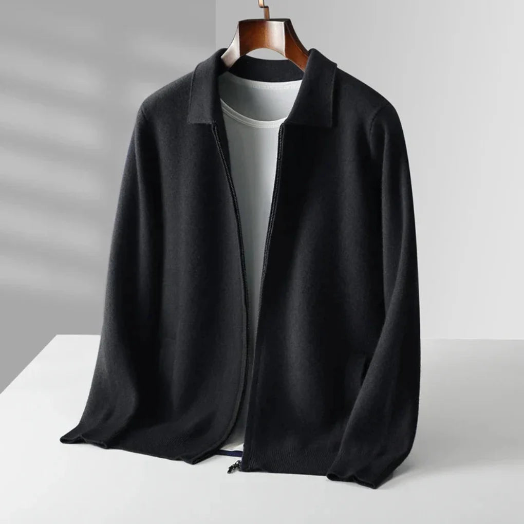 Chaleco de corte regular para hombre con cremallera completa y bolsillos laterales