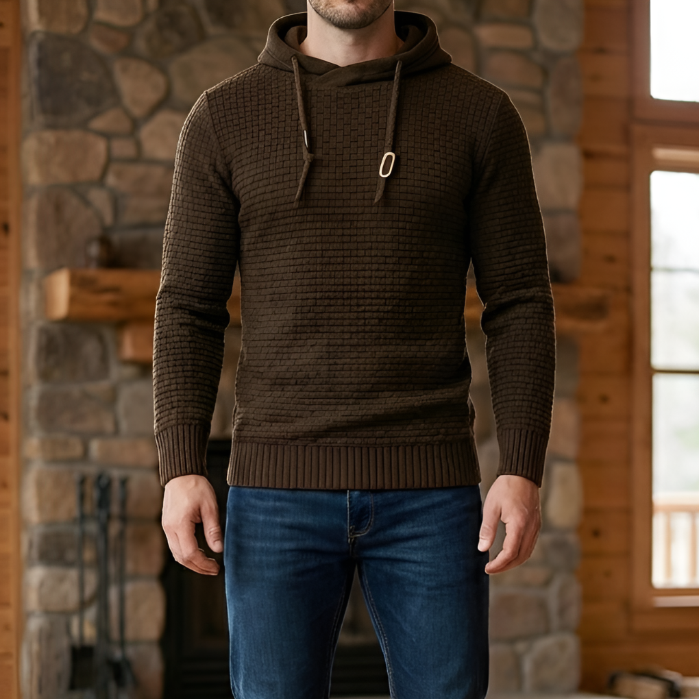 Sudadera con Capucha para Hombres con Textura de Gofre