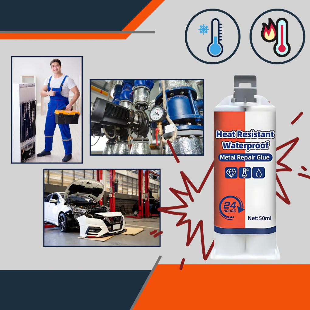 Adhesivo de Reparación Metálica 50g – Fórmula de Unión Impermeable