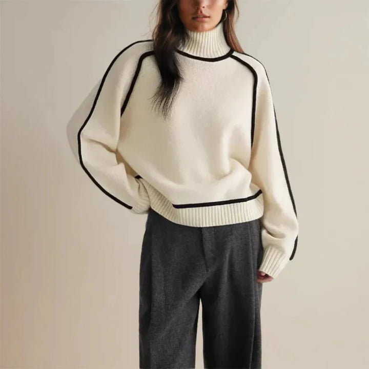 Suéter de Cuello Alto Calentito para Mujeres – Capa de Invierno con Estilo Acogedor