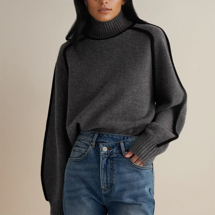 Suéter de Cuello Alto Calentito para Mujeres – Capa de Invierno con Estilo Acogedor