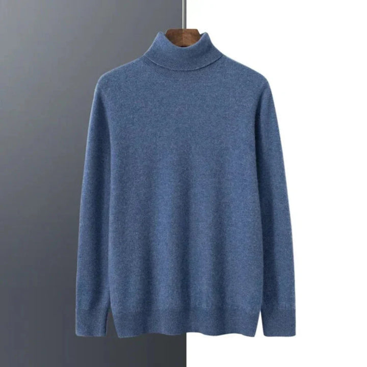 Suéter de Cuello Alto de Punto para Hombres – Capa de Invierno Refinada