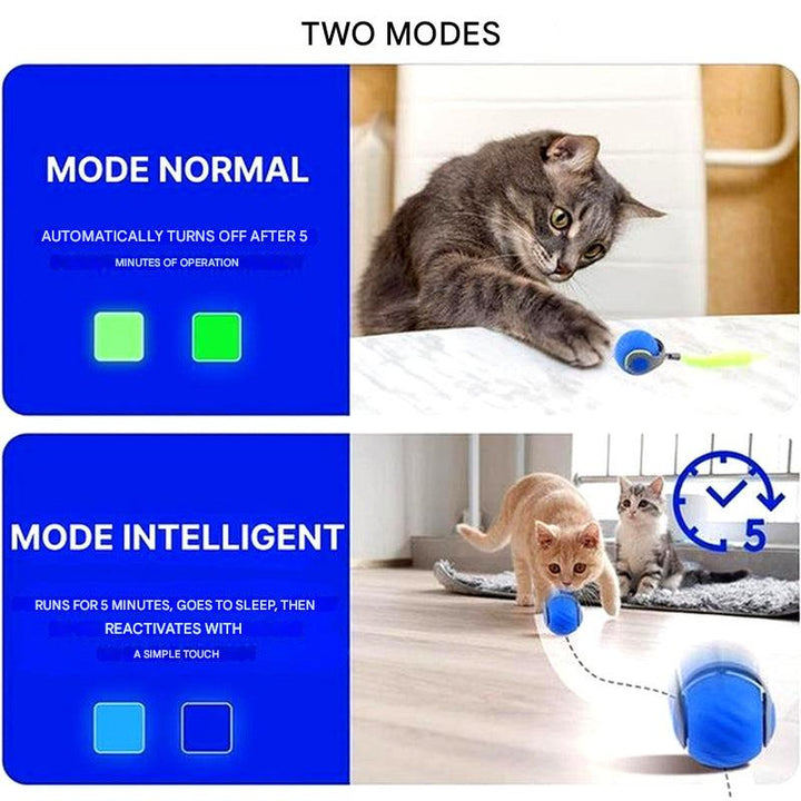 Juguete Interactivo para Gatos – Esfera Rodante Autónoma