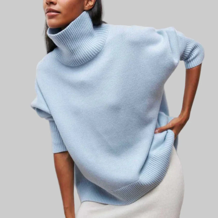 Suéter de Cuello Alto para Mujeres – Capa de Tricot Lista para el Invierno