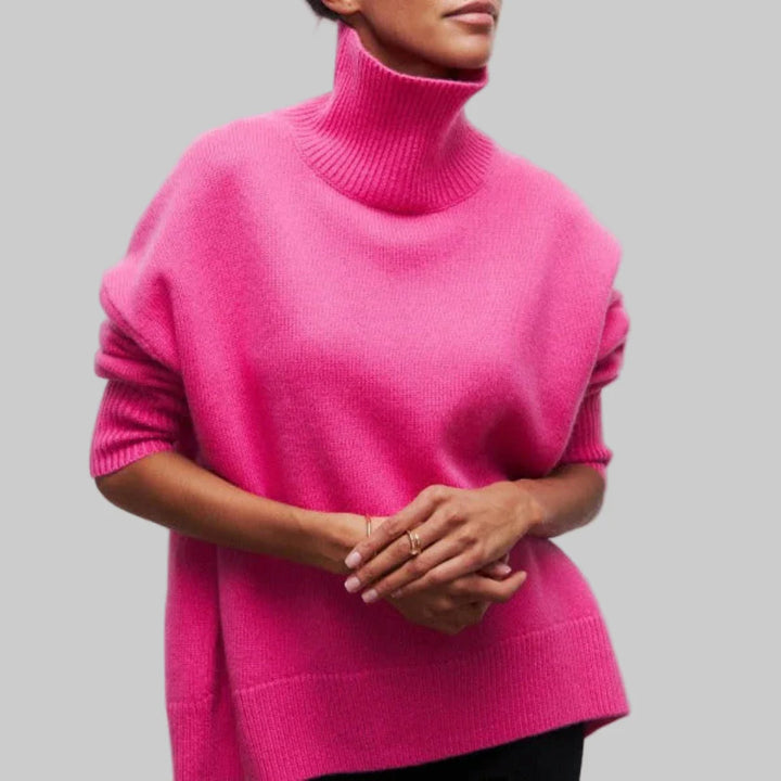 Suéter de Cuello Alto para Mujeres – Capa de Tricot Lista para el Invierno
