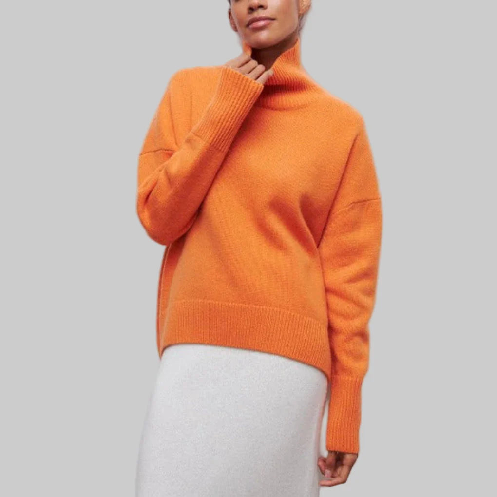 Suéter de Cuello Alto para Mujeres – Capa de Tricot Lista para el Invierno
