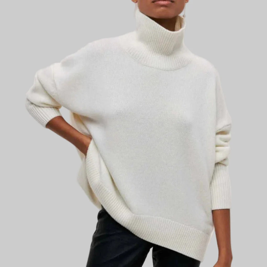 Suéter de Cuello Alto para Mujeres – Capa de Tricot Lista para el Invierno