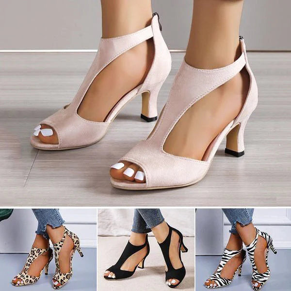 Sandalias elegantes de tacón para mujer