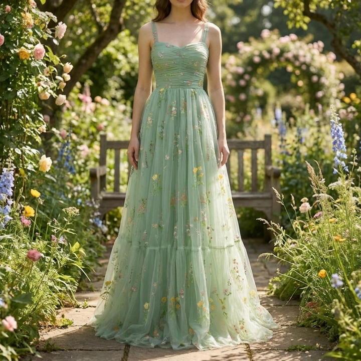 Vestido de Bola de Tul Bordado