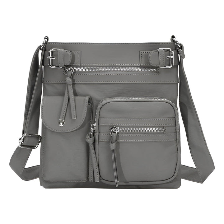 Bolso de Hombro de Cuero para Mujer con Múltiples Bolsillos