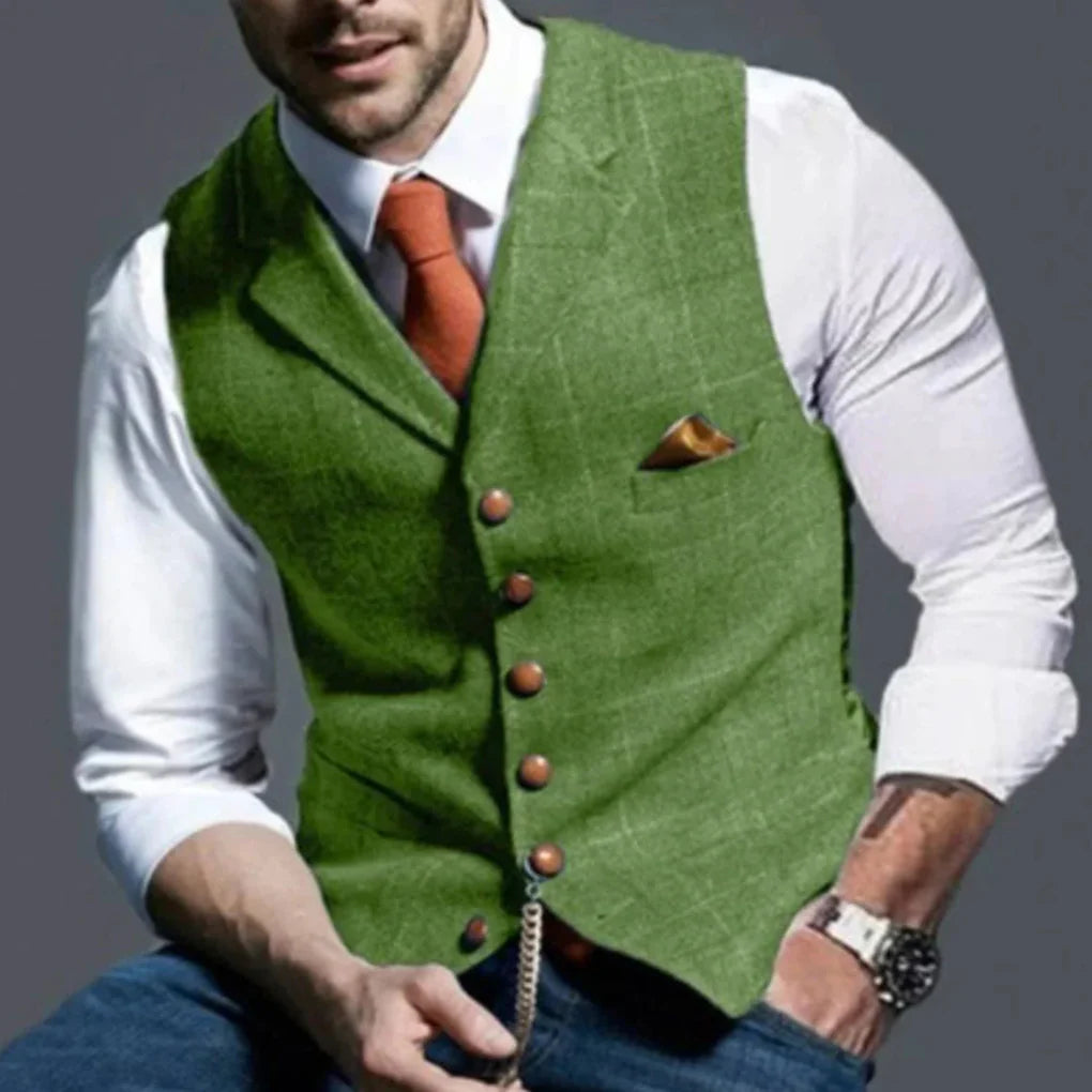 Chaleco Vintage de Hombre – Patrimonio Clásico con Estilo en Capas