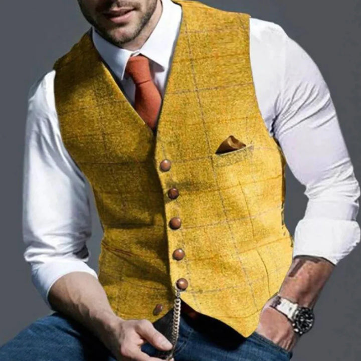 Chaleco Vintage de Hombre – Patrimonio Clásico con Estilo en Capas