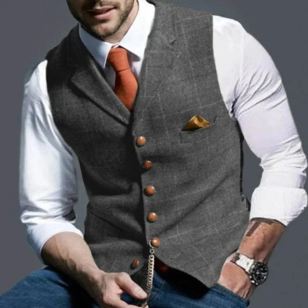 Chaleco Vintage de Hombre – Patrimonio Clásico con Estilo en Capas