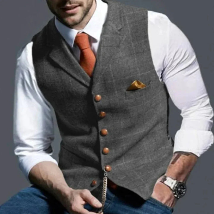 Chaleco Vintage de Hombre – Patrimonio Clásico con Estilo en Capas