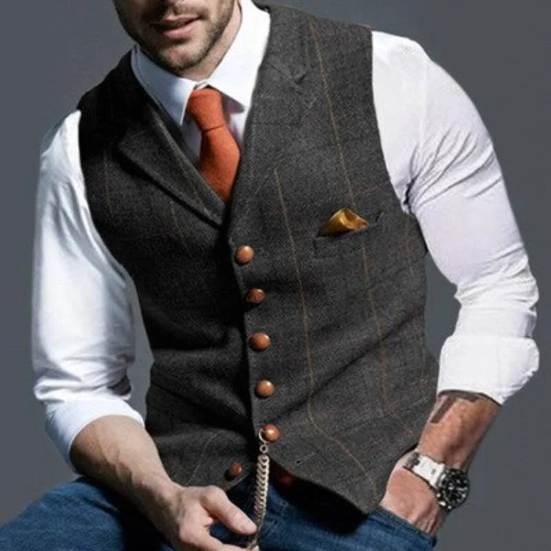 Chaleco a Cuadros para Hombres – Elegante con Apelación Versátil