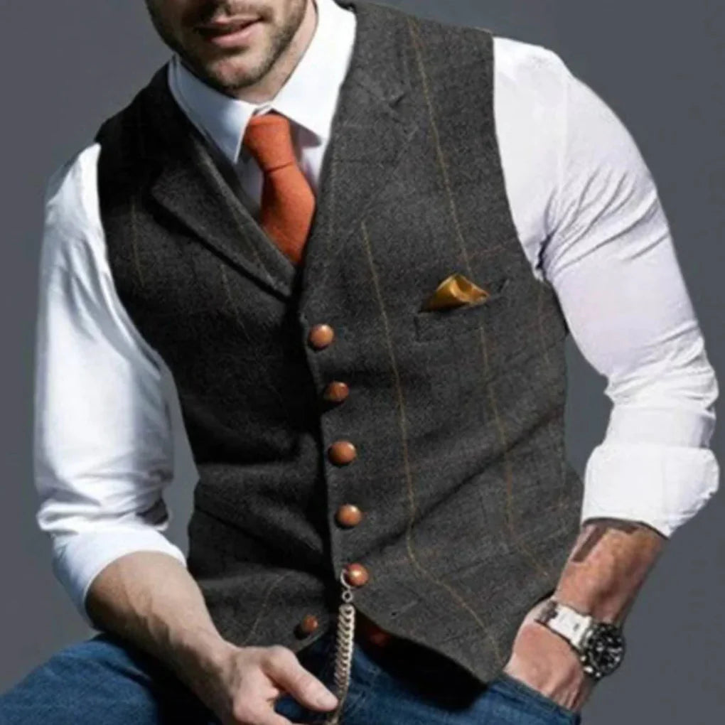 Chaleco Vintage de Hombre – Patrimonio Clásico con Estilo en Capas