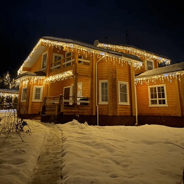 Luces de Cortina Brillante para Exterior (Sin enchufe incluido)