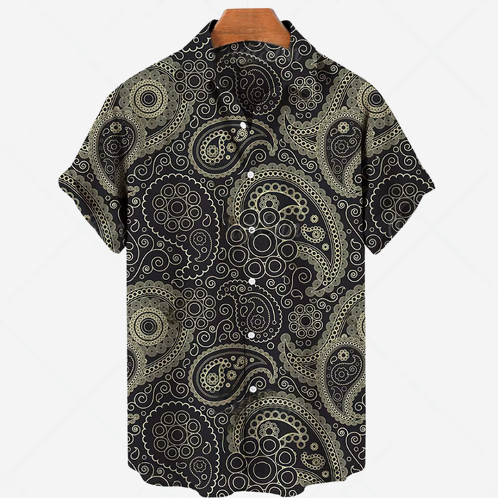 Estilo de Imprenta - Camisa Casual de Manga Corta para Hombres