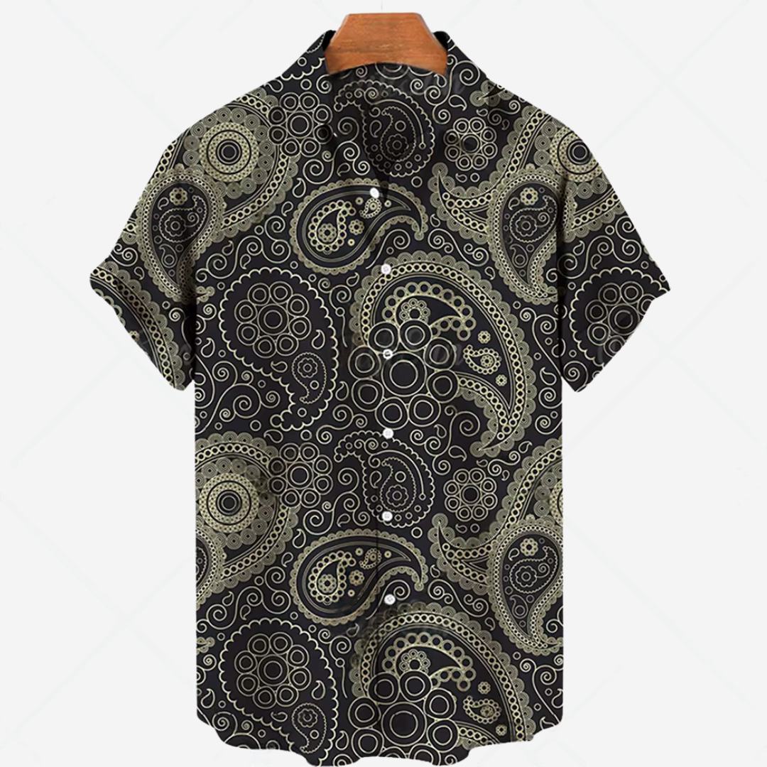 Camisa informal de manga corta con estampado: estilo desenfadado para cualquier ocasión