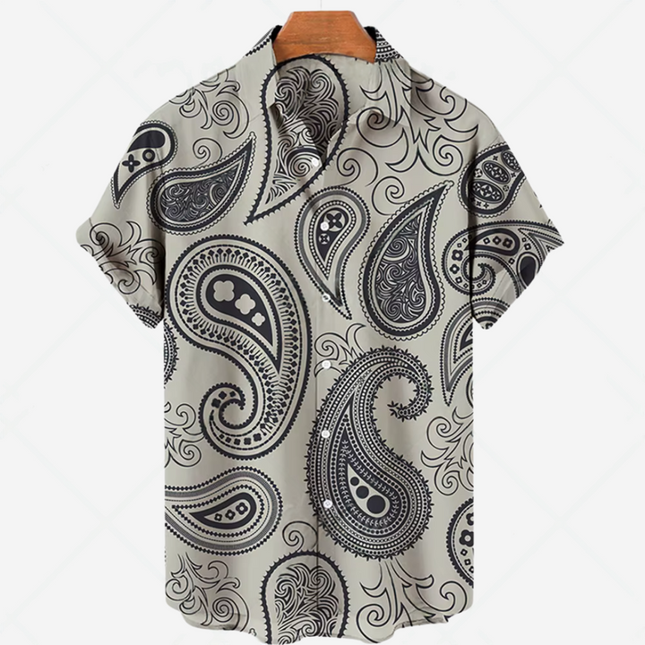 Camisa informal de manga corta con estampado: estilo desenfadado para cualquier ocasión