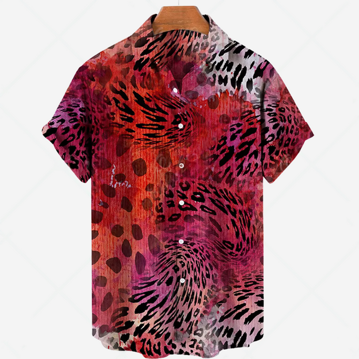 Estilo de Imprenta - Camisa Casual de Manga Corta para Hombres