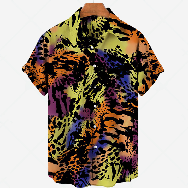 Estilo de Imprenta - Camisa Casual de Manga Corta para Hombres