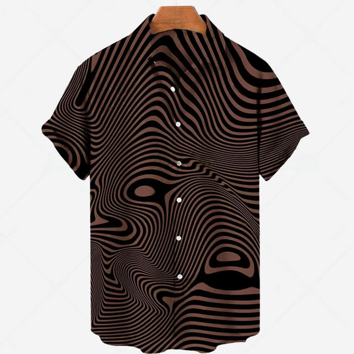 Estilo de Imprenta - Camisa Casual de Manga Corta para Hombres