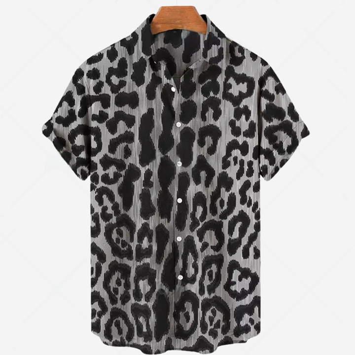 Camisa informal de manga corta con estampado: estilo desenfadado para cualquier ocasión